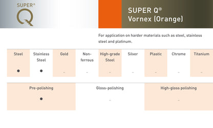 07 007 000 Pasta da pulire DIALUX  arancione "Vornex" per acciaio